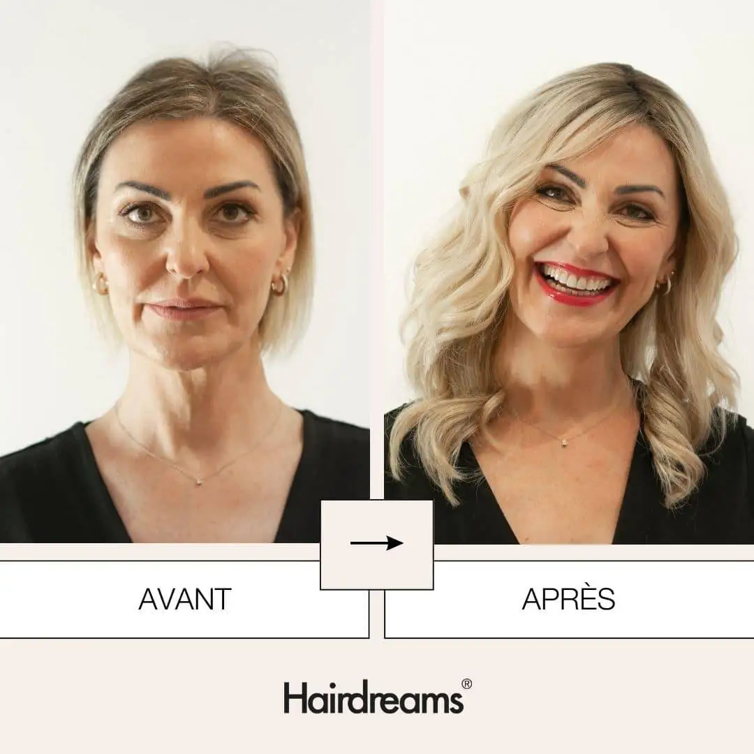 Avant après epaississement cheveux